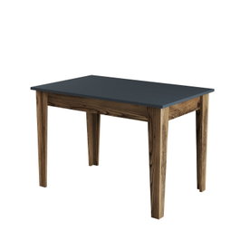 Hanah Home Mesa de Cocina Kiev 504 Nogal, Antracita Tablero de Partículas 18 mm